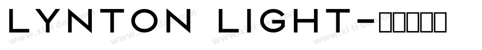 Lynton Light字体转换